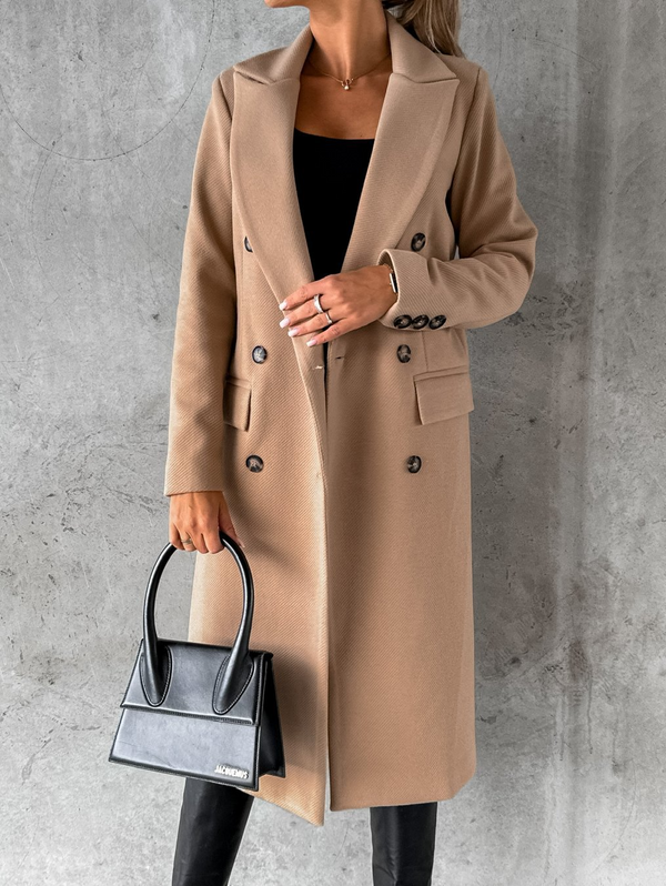 WOMENS- Wear the trench NEVER in the trenches- Double-Breasted Long Coat- EbyE