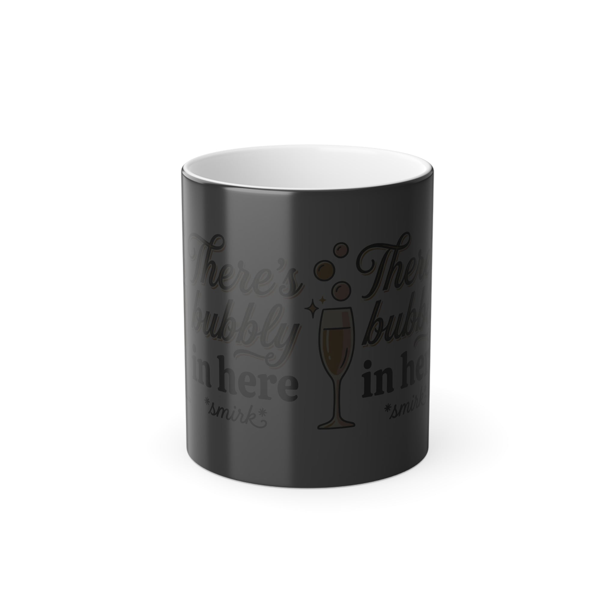 Color-Changing Mug - "There's Bubbly In Here" Champagne Heat Reveal, 11oz
