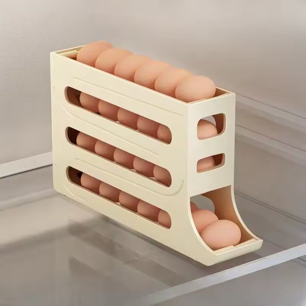 4-Tier Rolling Egg Dispenser